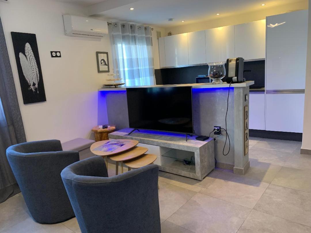 Grand Studio Tres Agreable Avec Bar, Cuisine Et Terrasse كانيو سور مير المظهر الخارجي الصورة